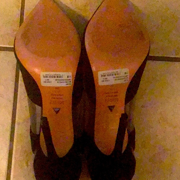 SCHUTZ” Black Leather (suede) Mesh Stilettos 🌸💕 - Picture 5 of 6